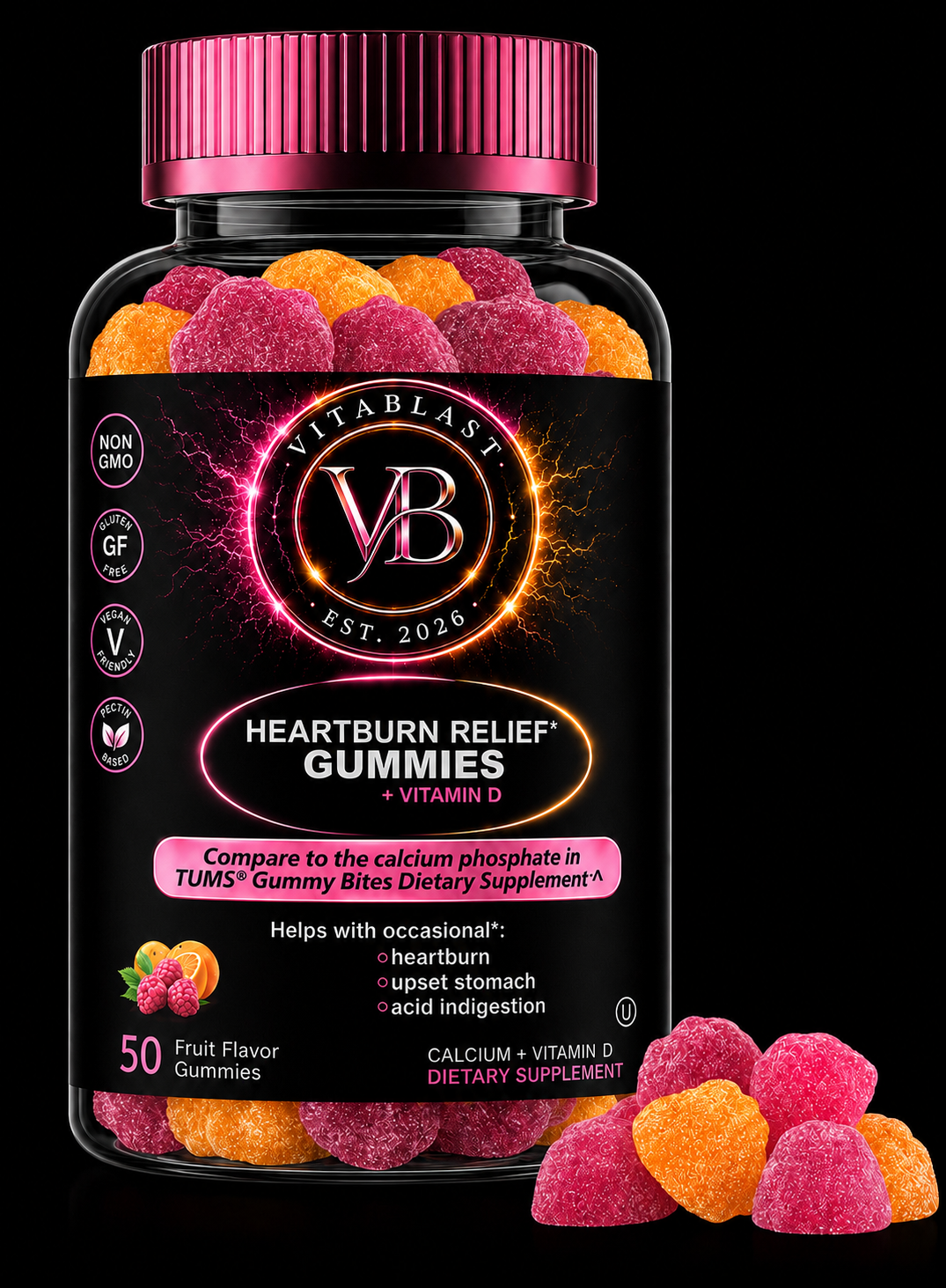 VitaBlast HeartBurn & Acid Relief Gummies